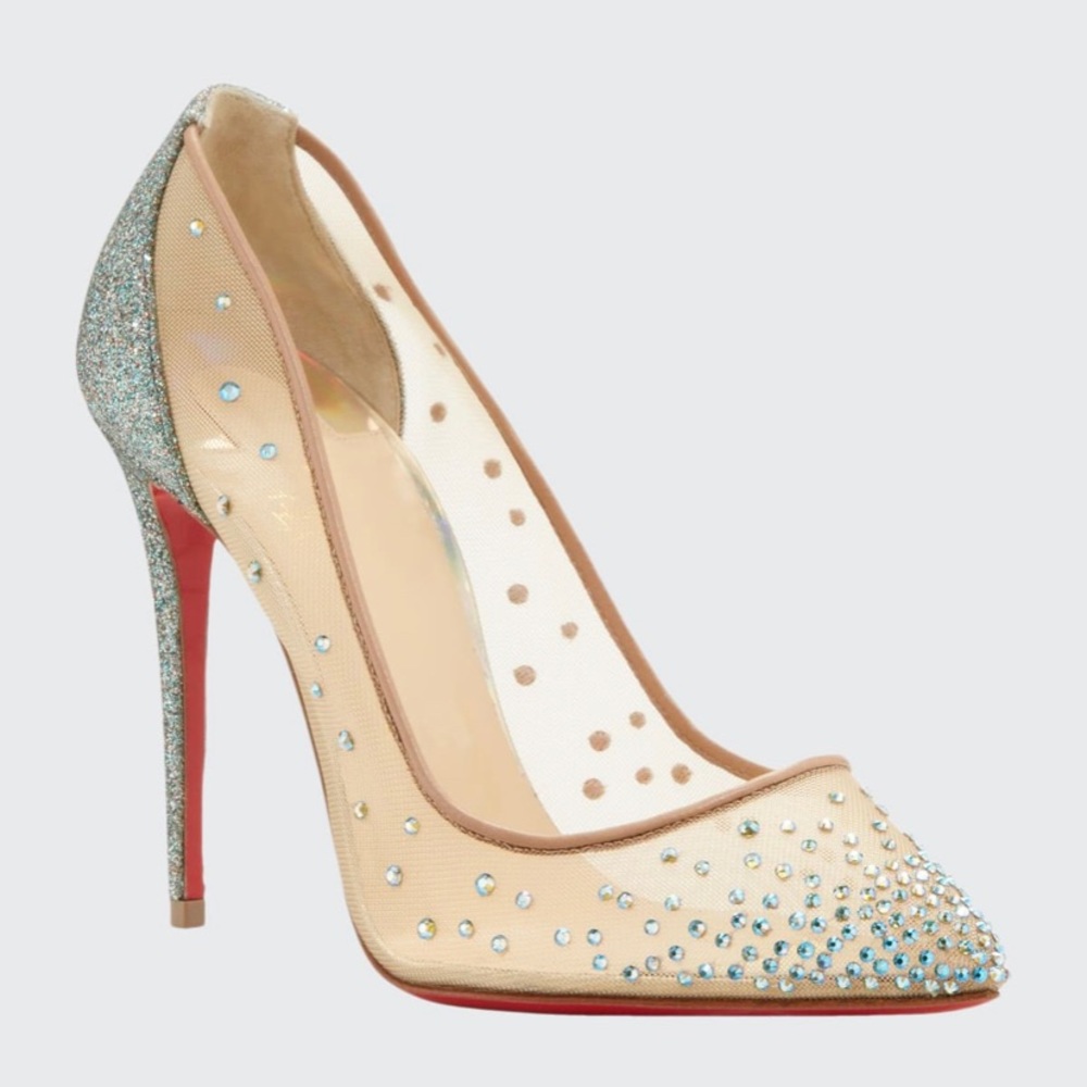 Christian Louboutin Foilles Strass Red Sole Pumps